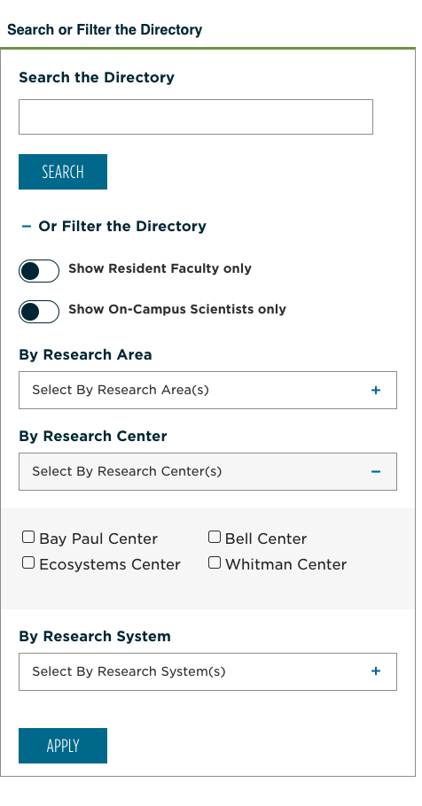 MBL factutly page on mobile device screenshot