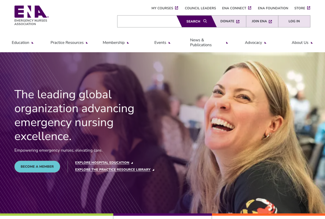 ENA homepage