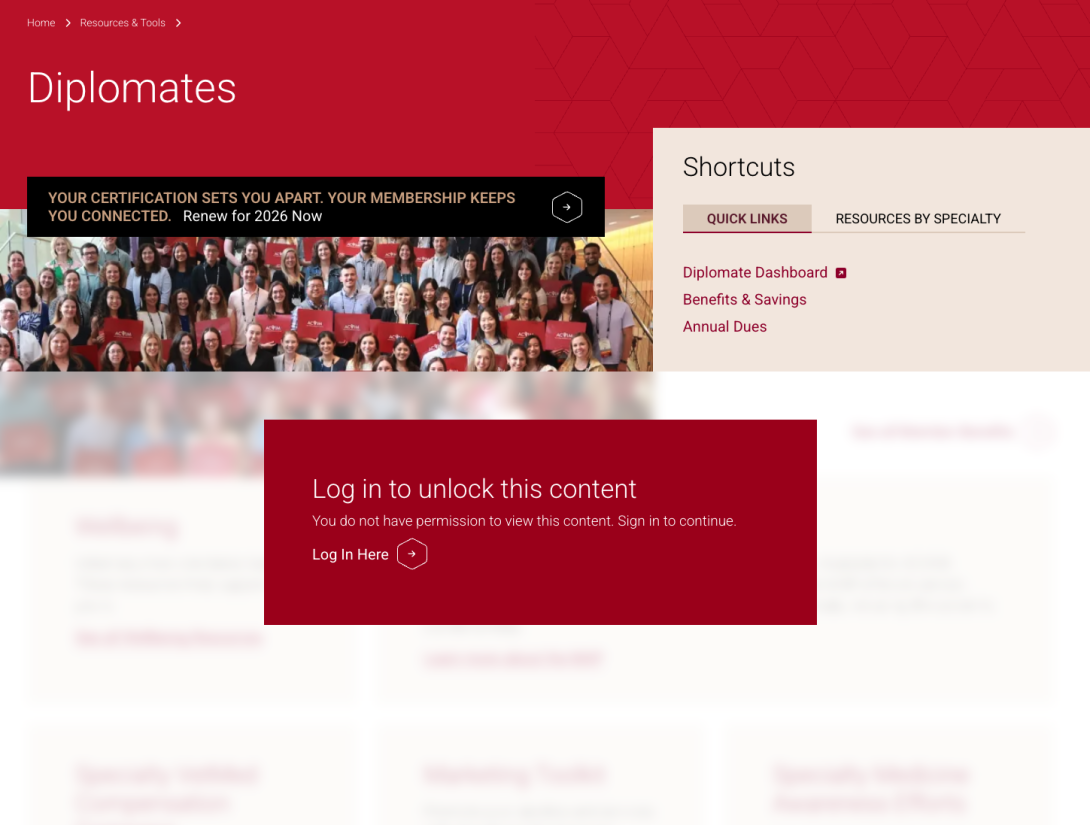 ACVIM locked content page